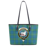 Lockhart Tartan Crest Leather Tote Bag